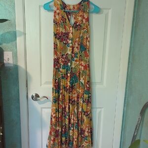 Vintage Marnie west 80s beach vibe button down dress